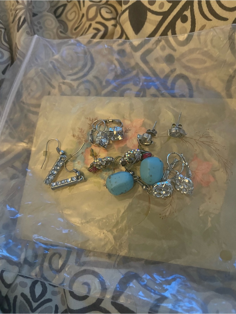 Turquoise and Silver Mixed Earrings Set - Women Jewelry